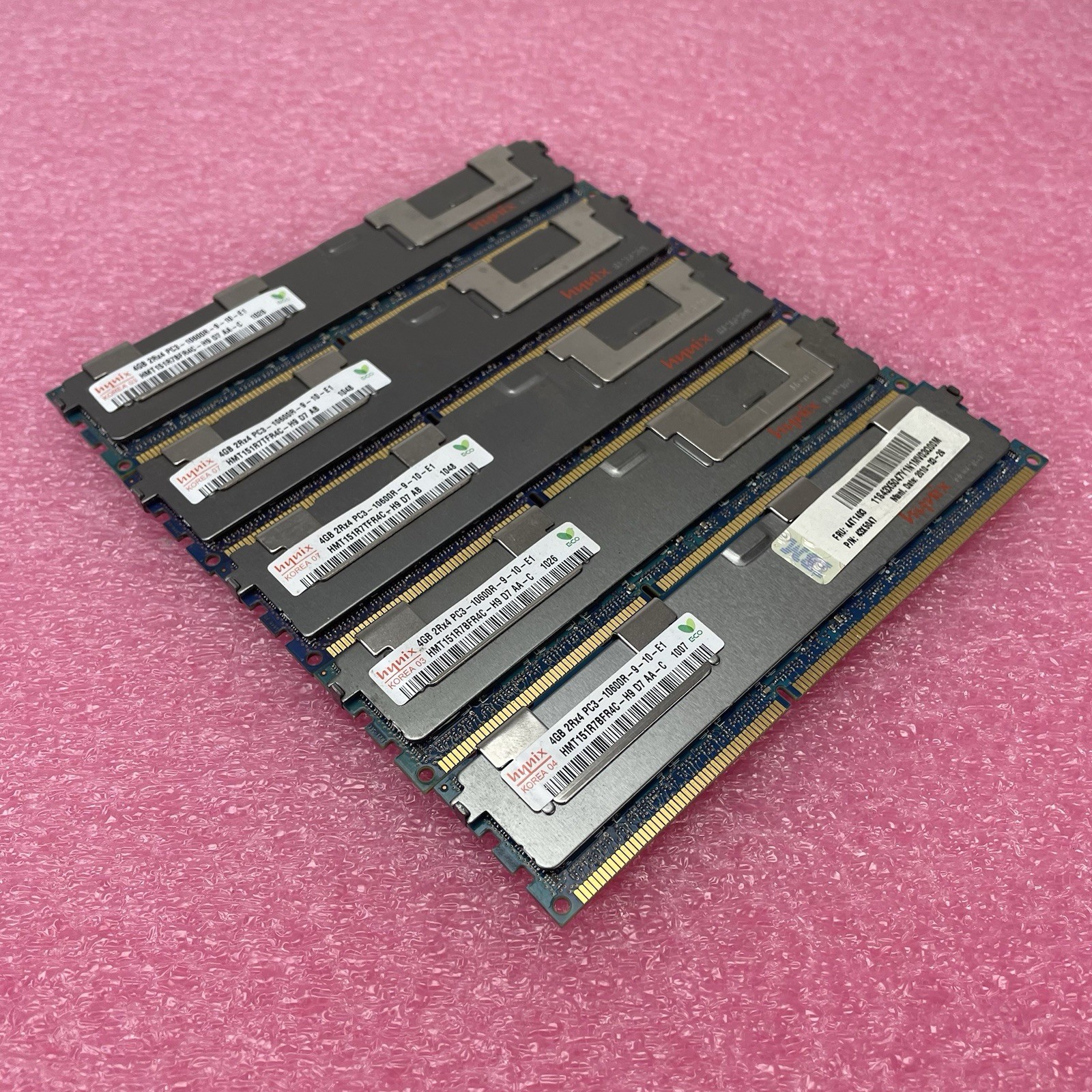 Assorted Hynix 4GB DDR3-1333 ECC RDIMM Server RAM Mixed P/N Lot of 5 Untested