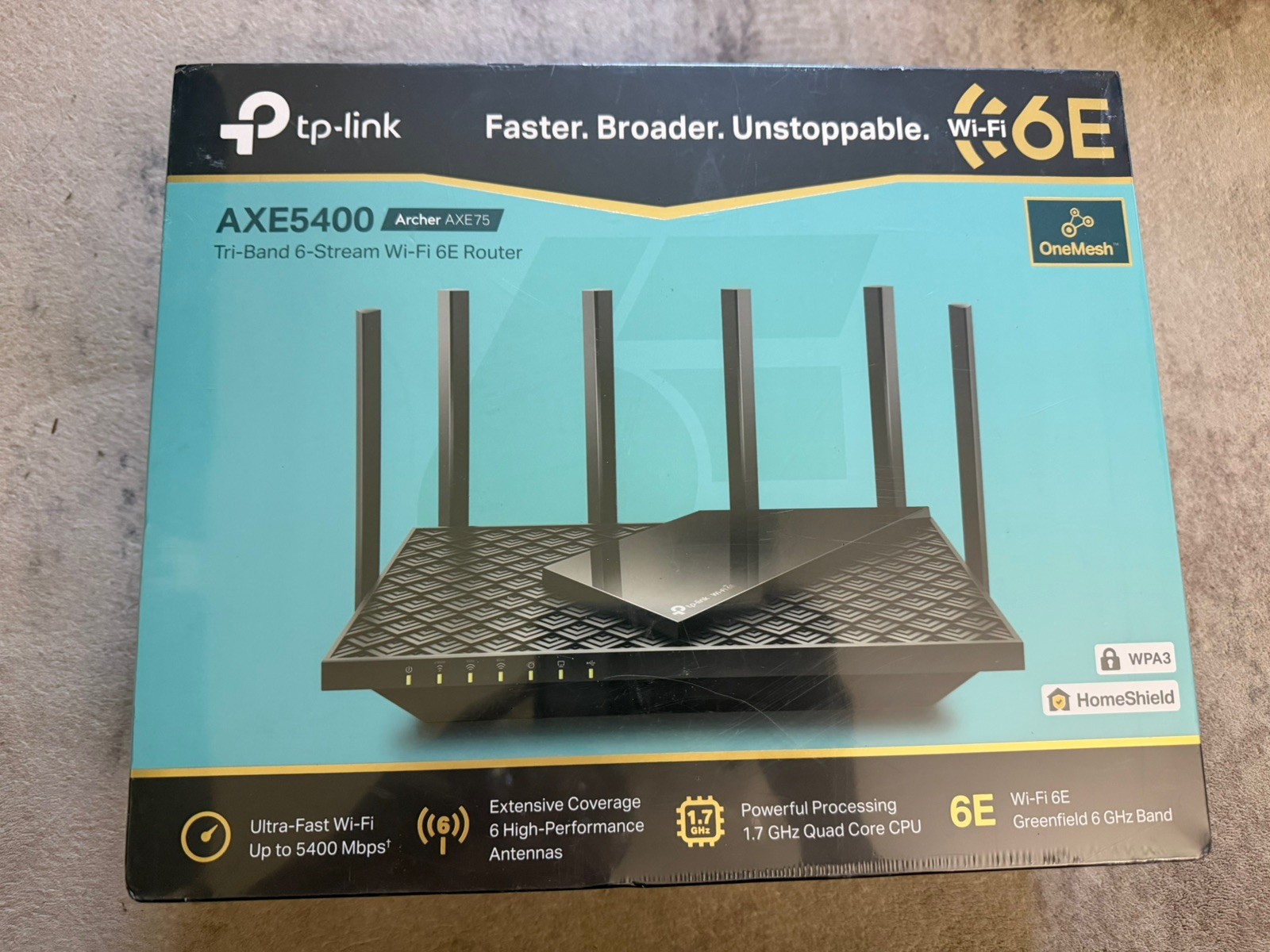 TP-Link AXE5400 Tri-Band WiFi 6E Router (Archer AXE75) NEW Sealed