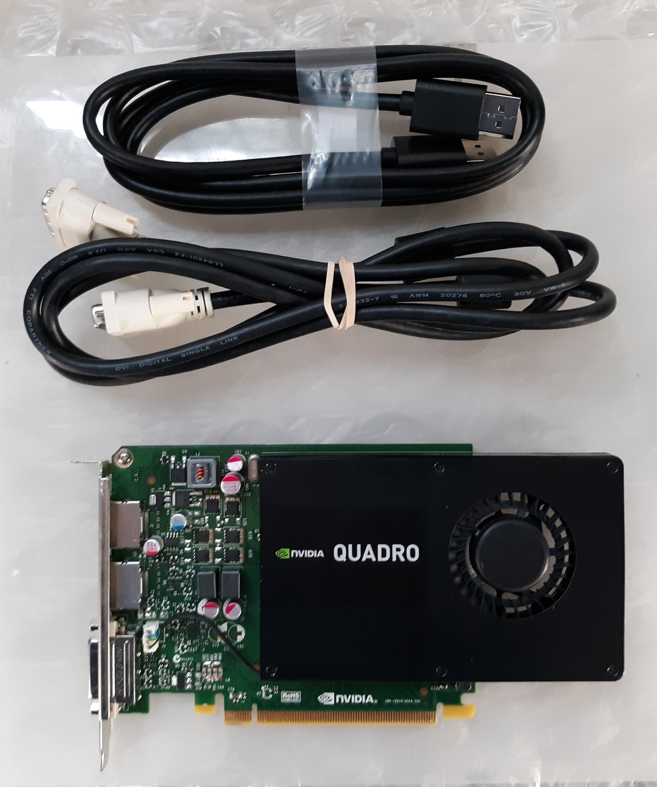 PNY NVIDIA Quadro K2200 4GB GDDR5 PCIe x16 DP DVI Video Card w/ DP + DVI Cables