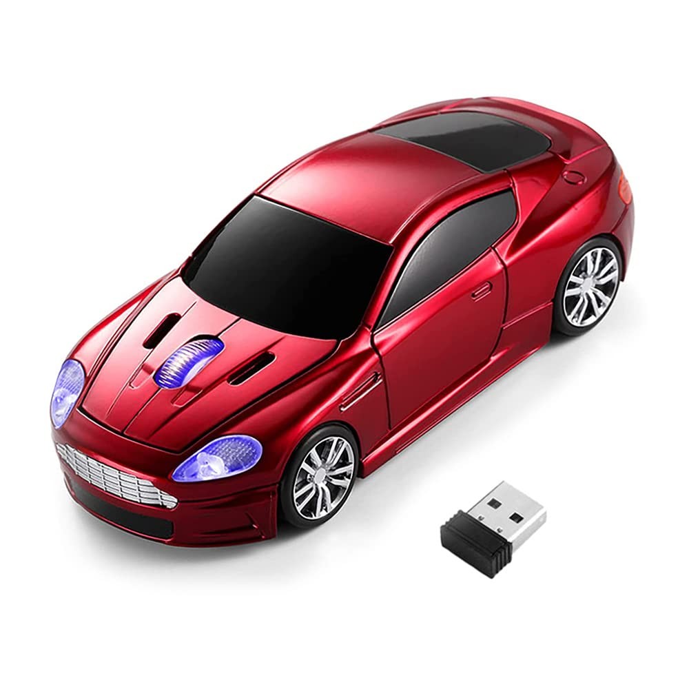 Red Computer Wireless Sports Car Mouse Laptop Optical Gaming Mice 2.4GHz