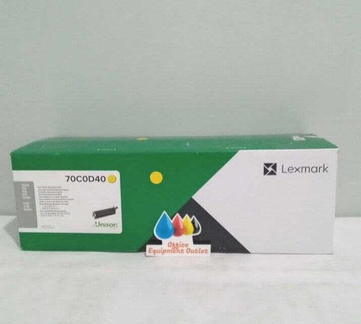 Lexmark 70C0D40 Developer Unit, Yellow Developer