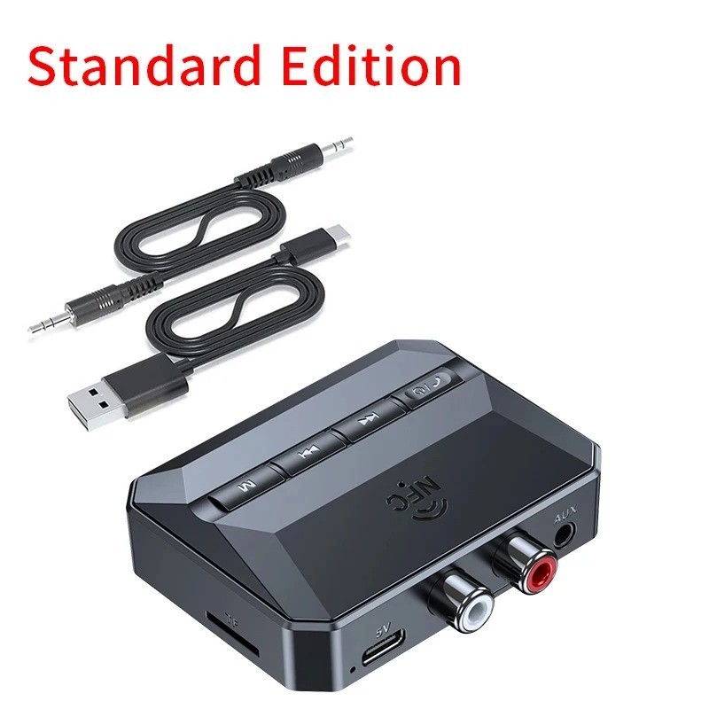 Home Stereo Audio Receiver Bluetooth 5.3 AUX USB Optical HD Music to RCA Adapter