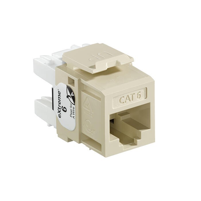 Leviton 61110-RI6 Extreme Category 6 UTP Quickport Jack Ivory