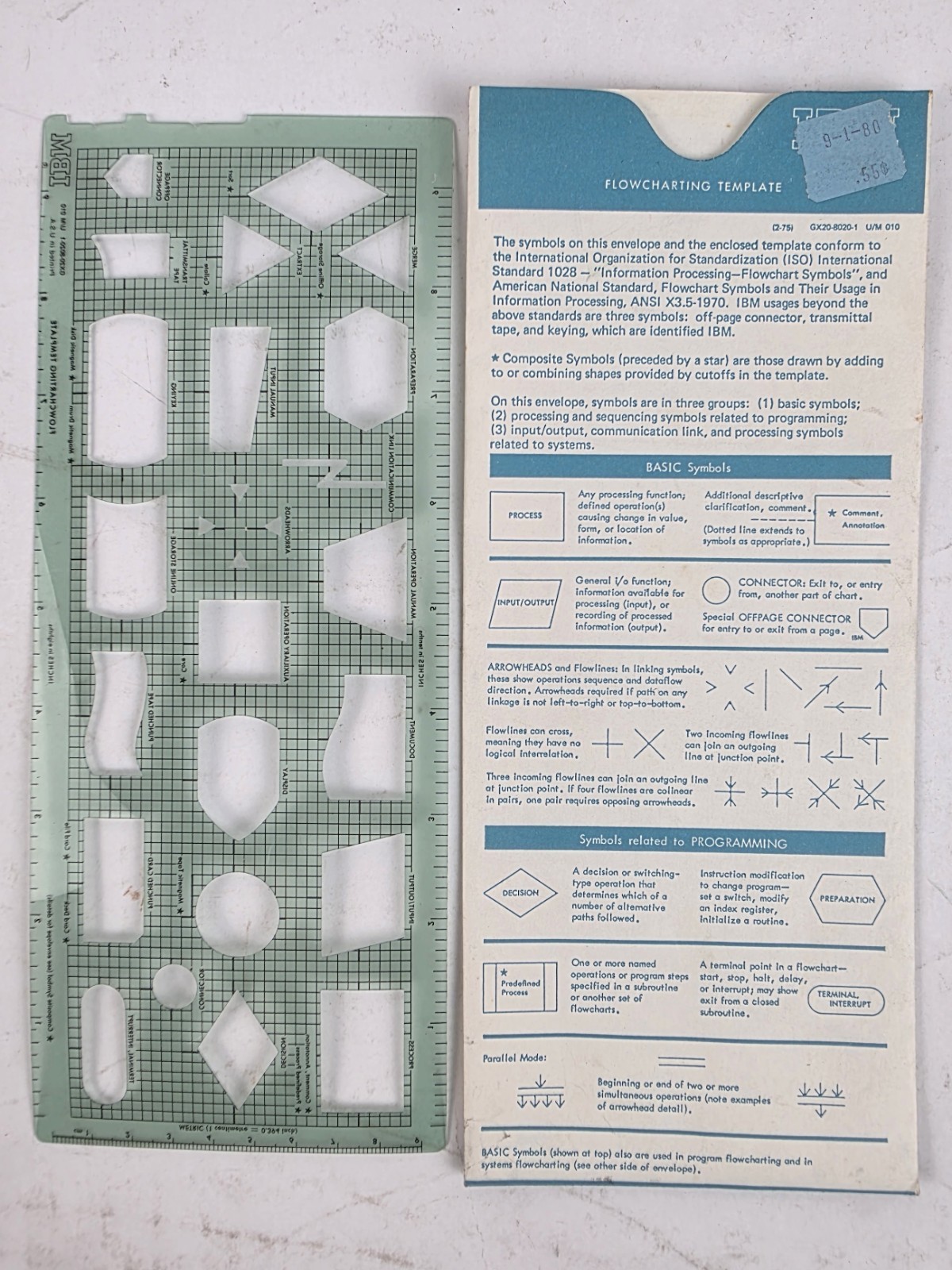Used IBM System Flowcharting Template X20-8020-1 U/M 010 Vintage ...