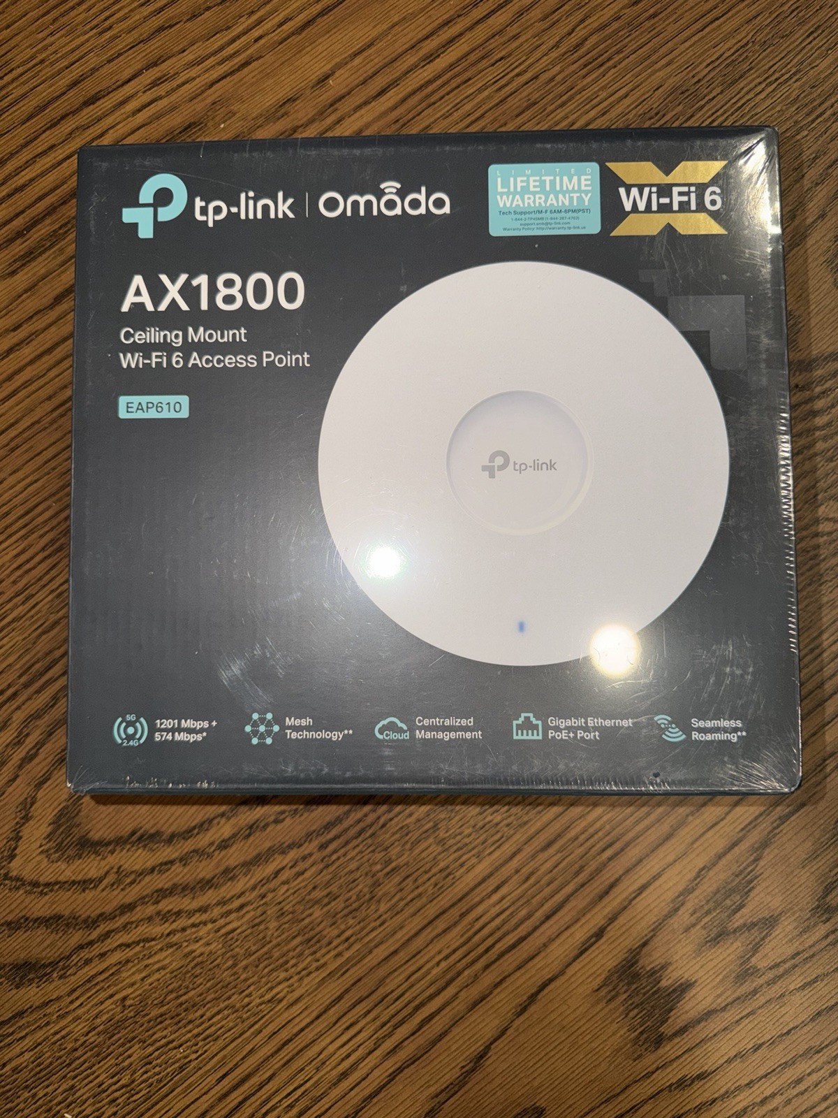 TP-Link EAP610 Wi-Fi 6 AX1800 Business Access Point | Omada Mesh | PoE+ | Slim D