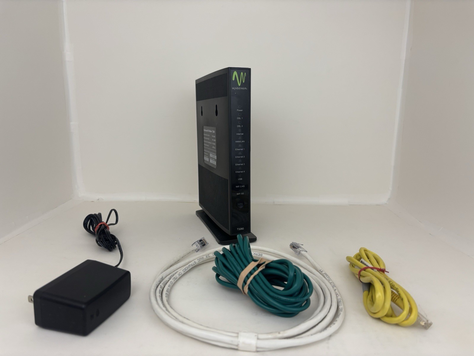 Windstream Actiontec T3260 WiFi DSL Modem Router Dual Band Power Adapter + Cable