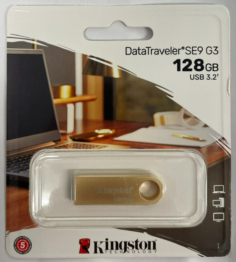 Kingston - DTSE9G3/128GB - DataTraveler 128GB USB 3.2 Type A Flash Drive