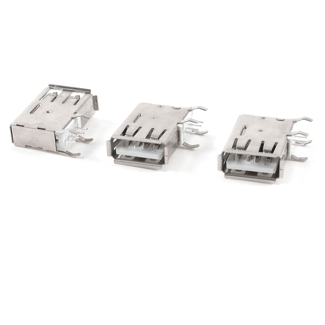 Replacement Computer USB 2.0 Type A Female Jack PCB Connector 3 Pcs