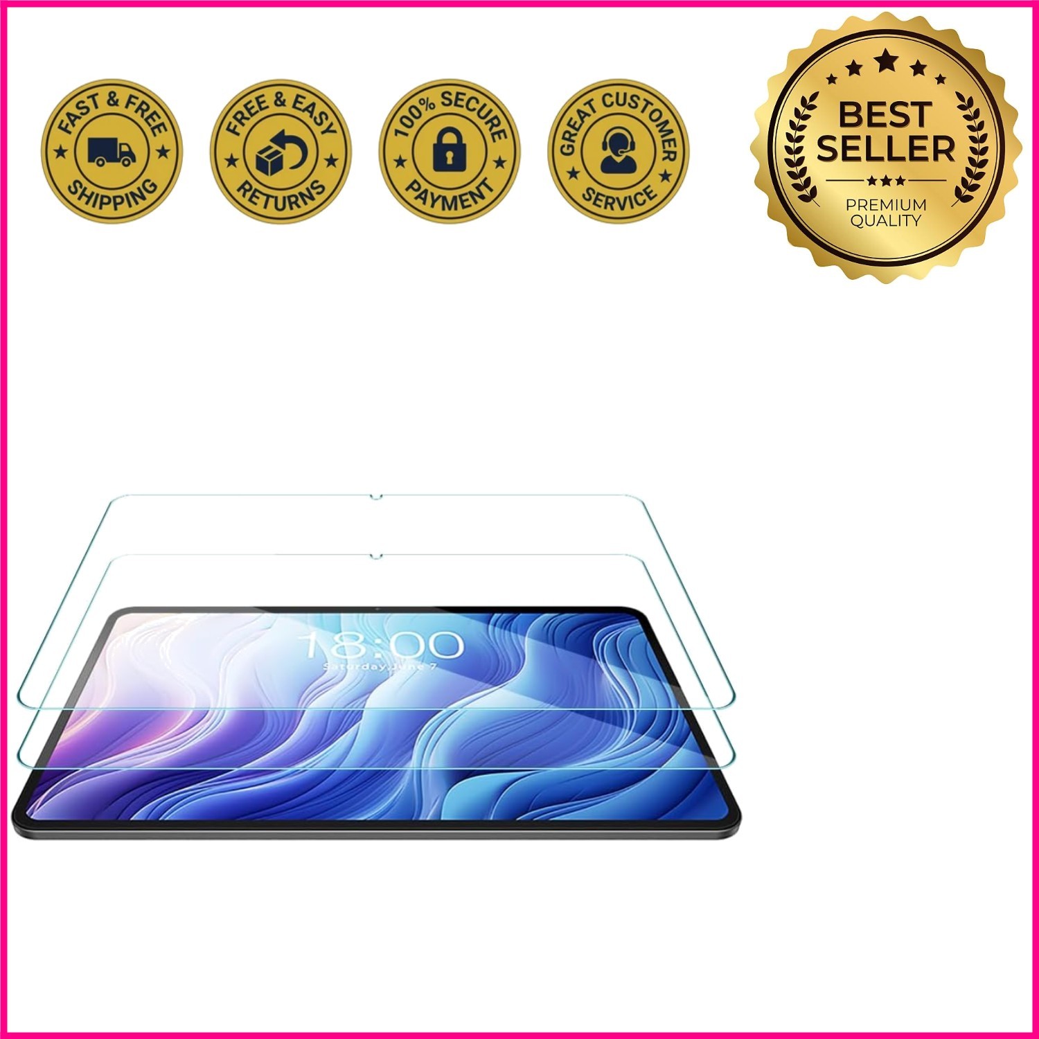 Screen Protector for TECLAST T60 12 inch Tablet, [2 Pack] /Case Friendly/Alig...