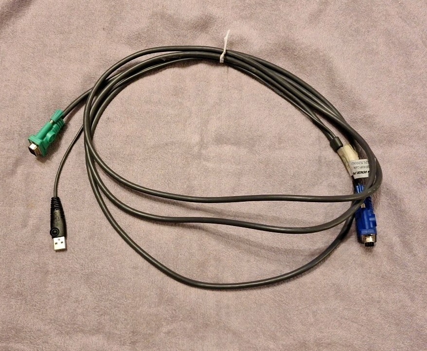 Used IOGEAR G2L5203U USB KVM 10 FT CABLE FOR GCS1716 GCS1742 GSC1744 #640