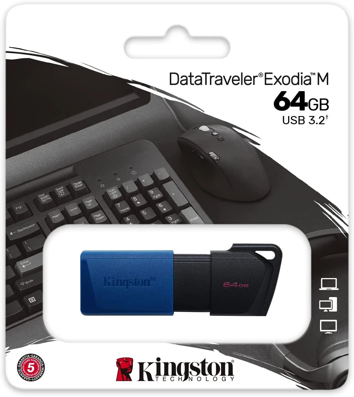 Kingston 32G 64G 128G DataTraveler Exodia M USB Flash Drive USB 3.2 +Sliding Cap