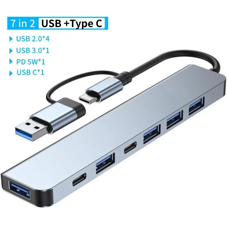 8 in 2 USB C Hub 4K HDMI PD USB 3.0 USB 2.0 SD TF Card Reader Audio Adapter