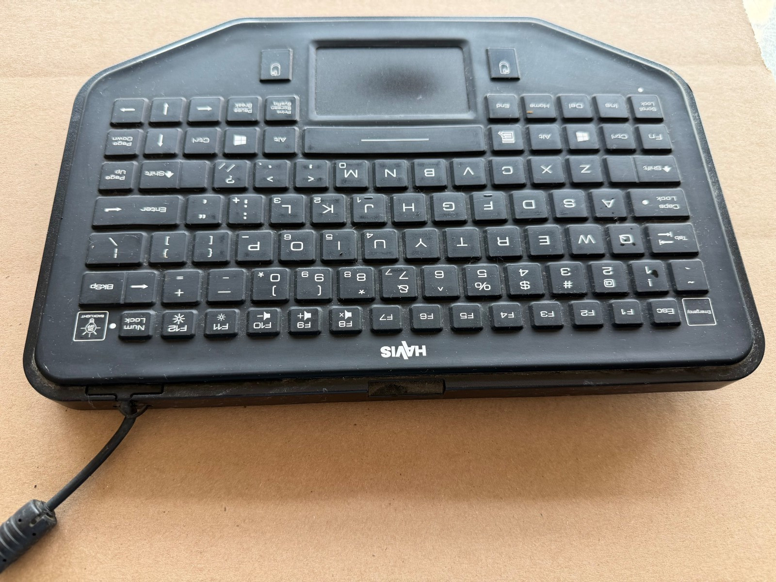 Havis Kb-101 Rugged Backlit Keyboard With Integrated Touch Pad