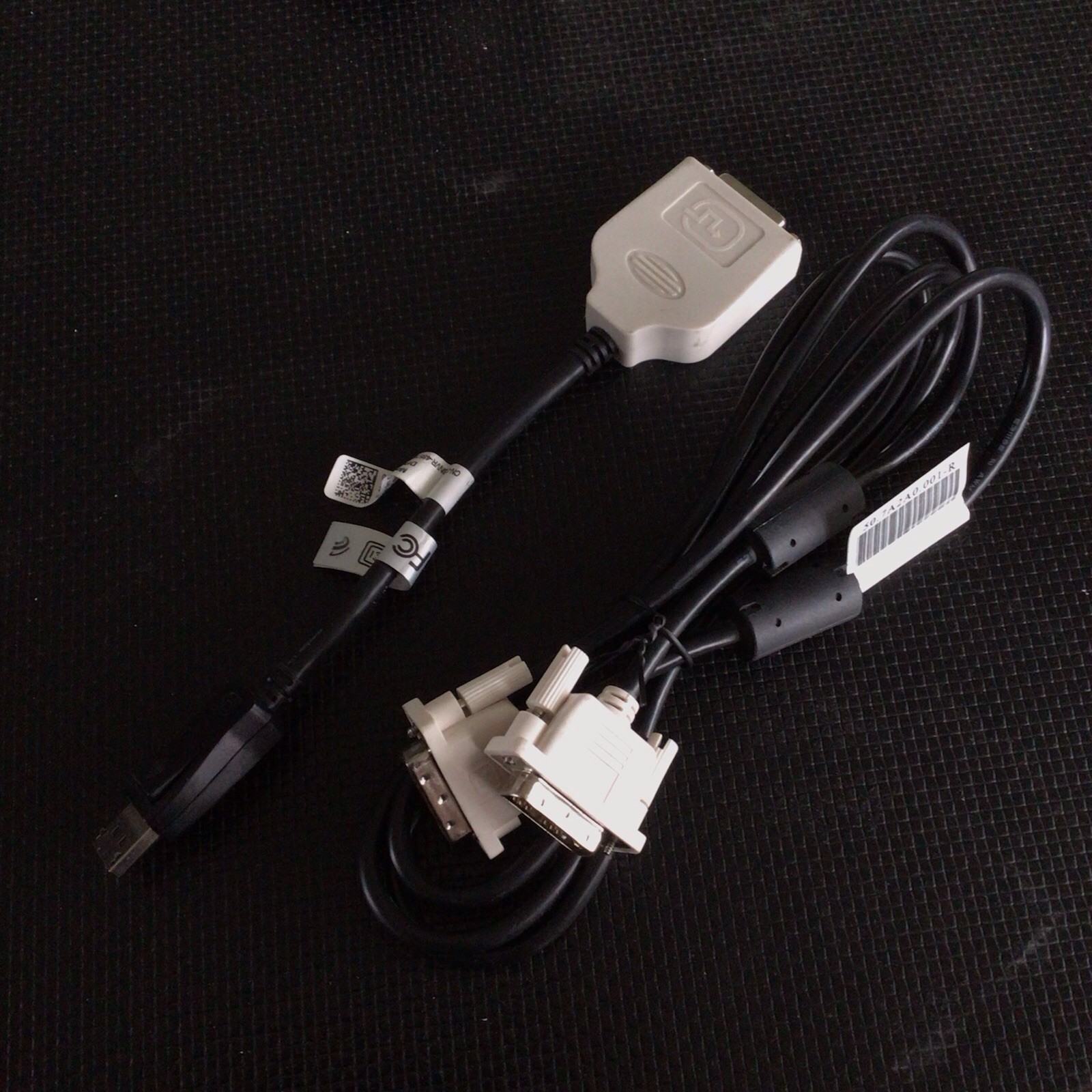 NEW Dell 6ft DVI Cable 50.7A2A0.001-R + DP/N 023NVR Display Port To DVI Adapter