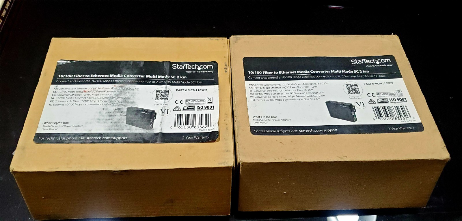 StarTech MCM110SC2 10/100Mbps Fiber to Ethernet Media Converter - Multi Mode - S