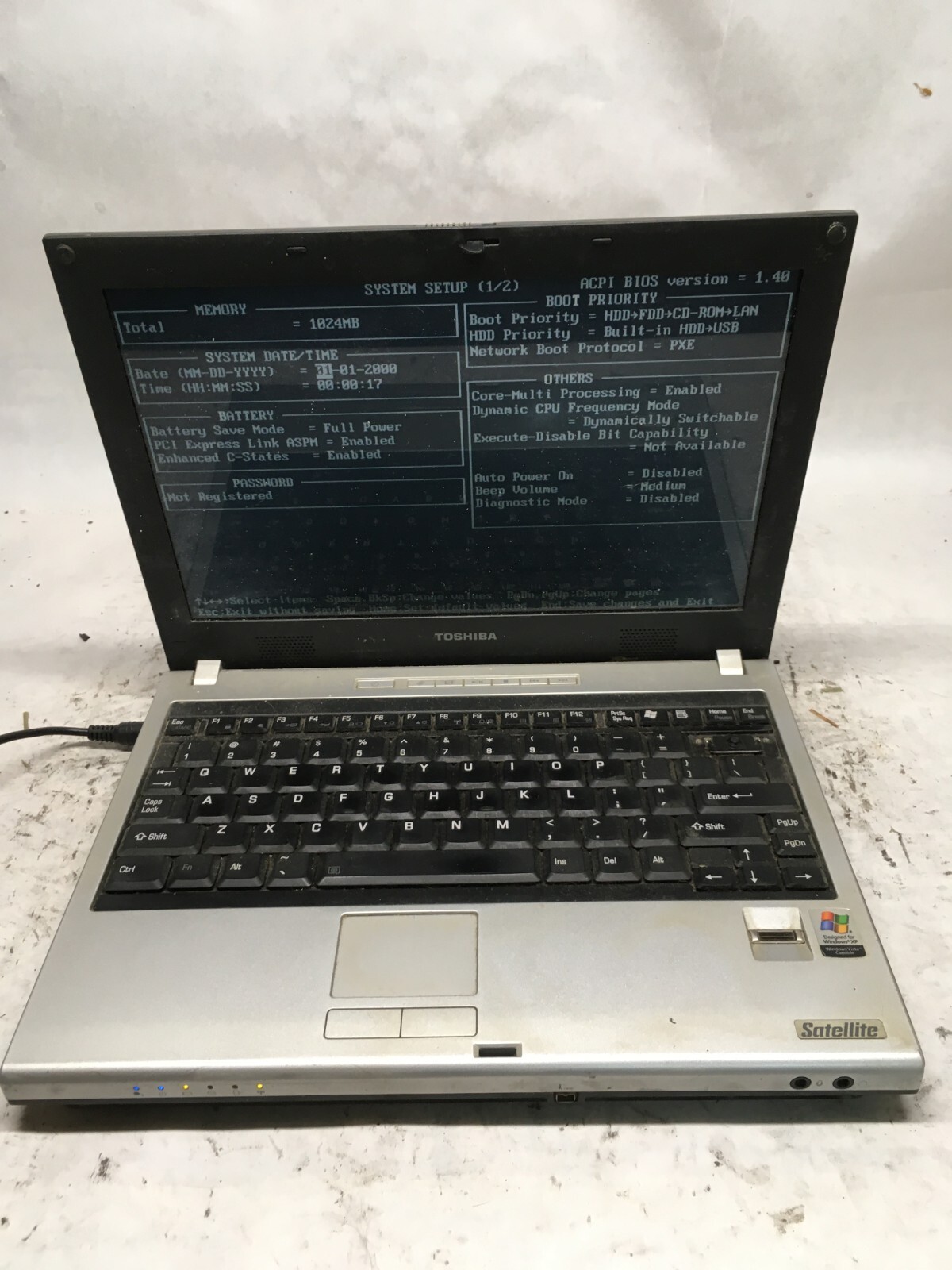 Toshiba Satellite M205-S5034 12" [AS IS] Intel Core 2 Duo T5200 - JZ