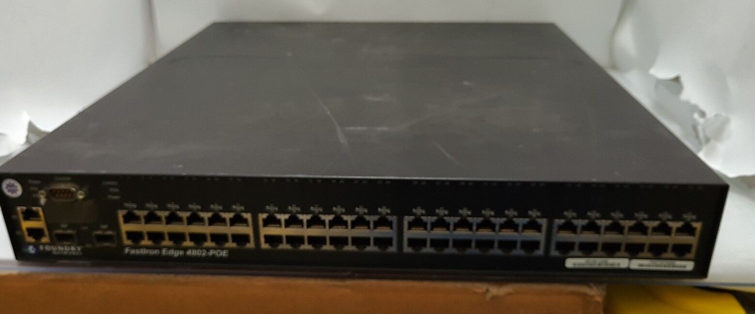 -  Foundry Fastlron Edge 4802-POE FES4802-POE 48-port POE Switch 