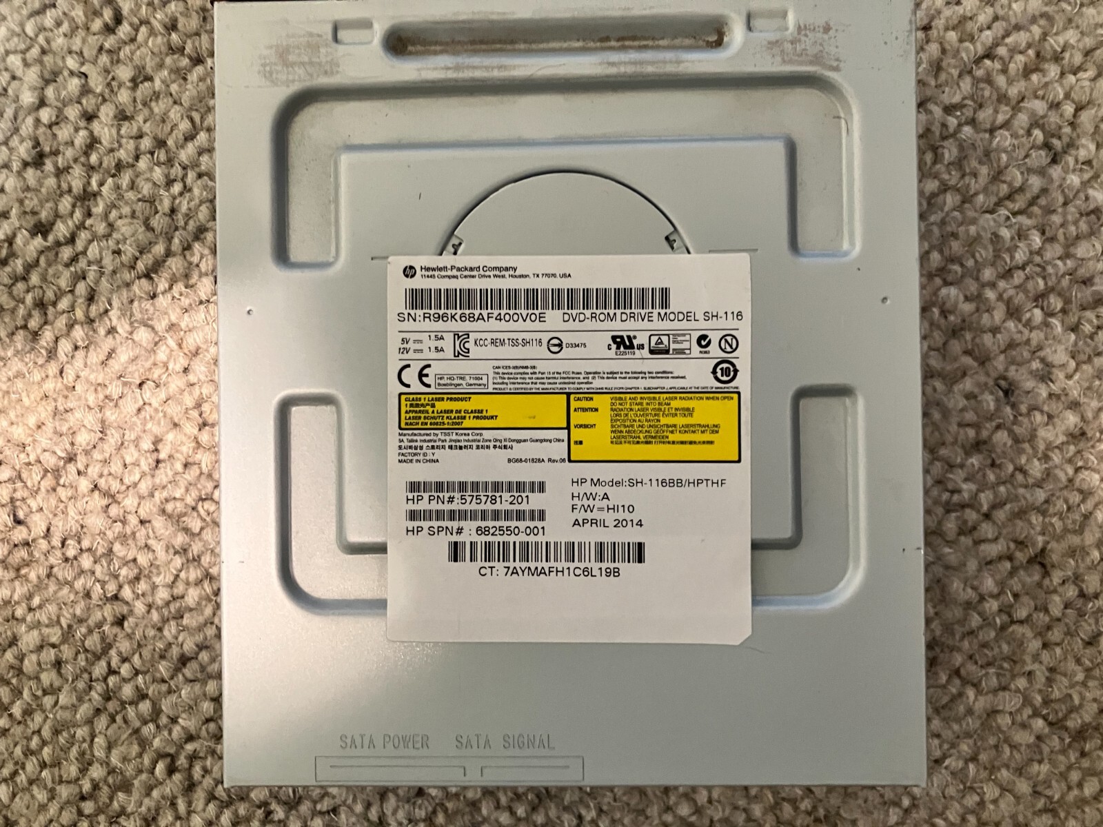 HP Z800 Workstation 16X/48X DVD-Rom Sata Optical Drive - 575781-201