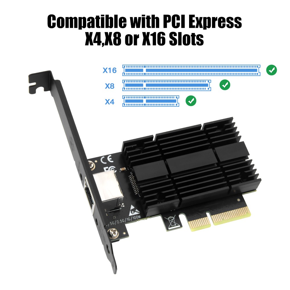10Gbps PCI-E Ethernet Network Card AQC113 Chip RJ45 NIC LAN Desktop Adapter NAS