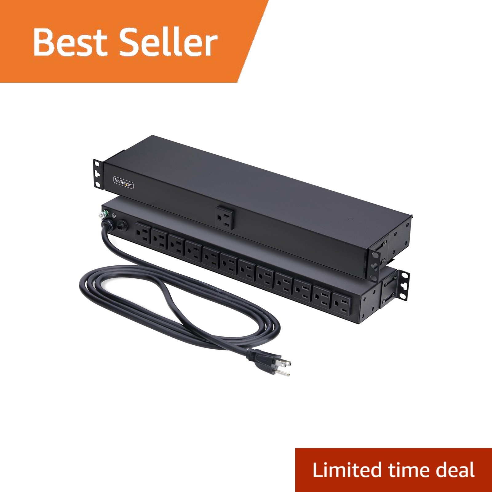 StarTech 13-Outlet 1U PDU, 1 Front 12 Rear, 120V, TAA (1315B8H-RACK-PDU) | Se...