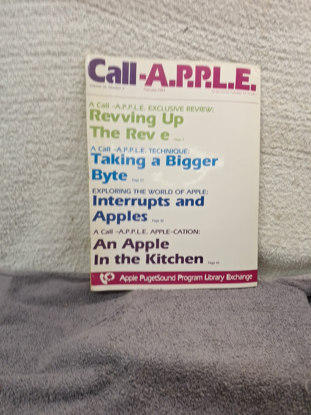 Vintage Call A.P.P.L.E. Magazine February 1983 Vol VI Number 2 Apple PugetSound