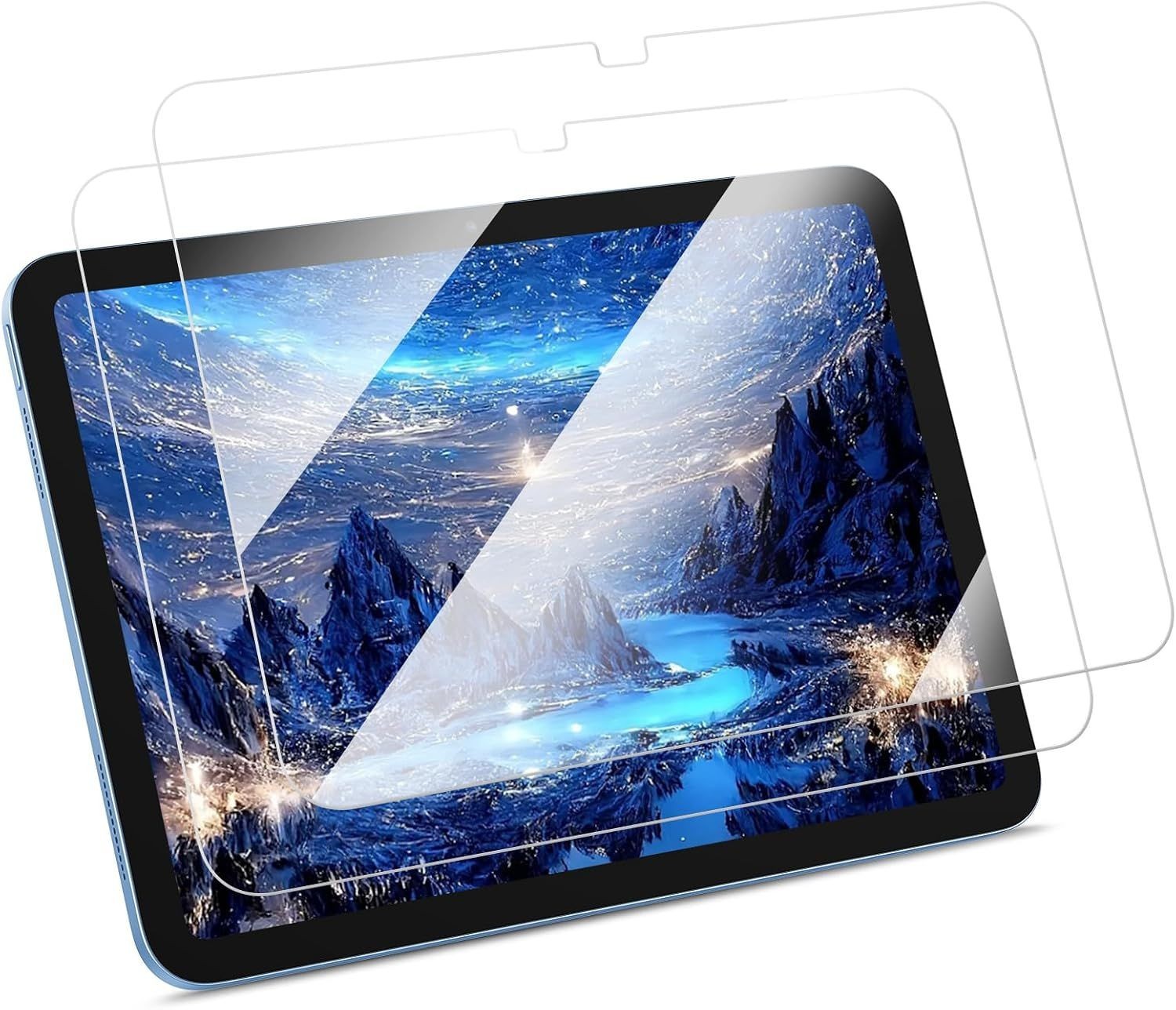 2-Pack Premium HD Clear Tempered Glass Screen Protectors for iPad 10th & 11th Ge