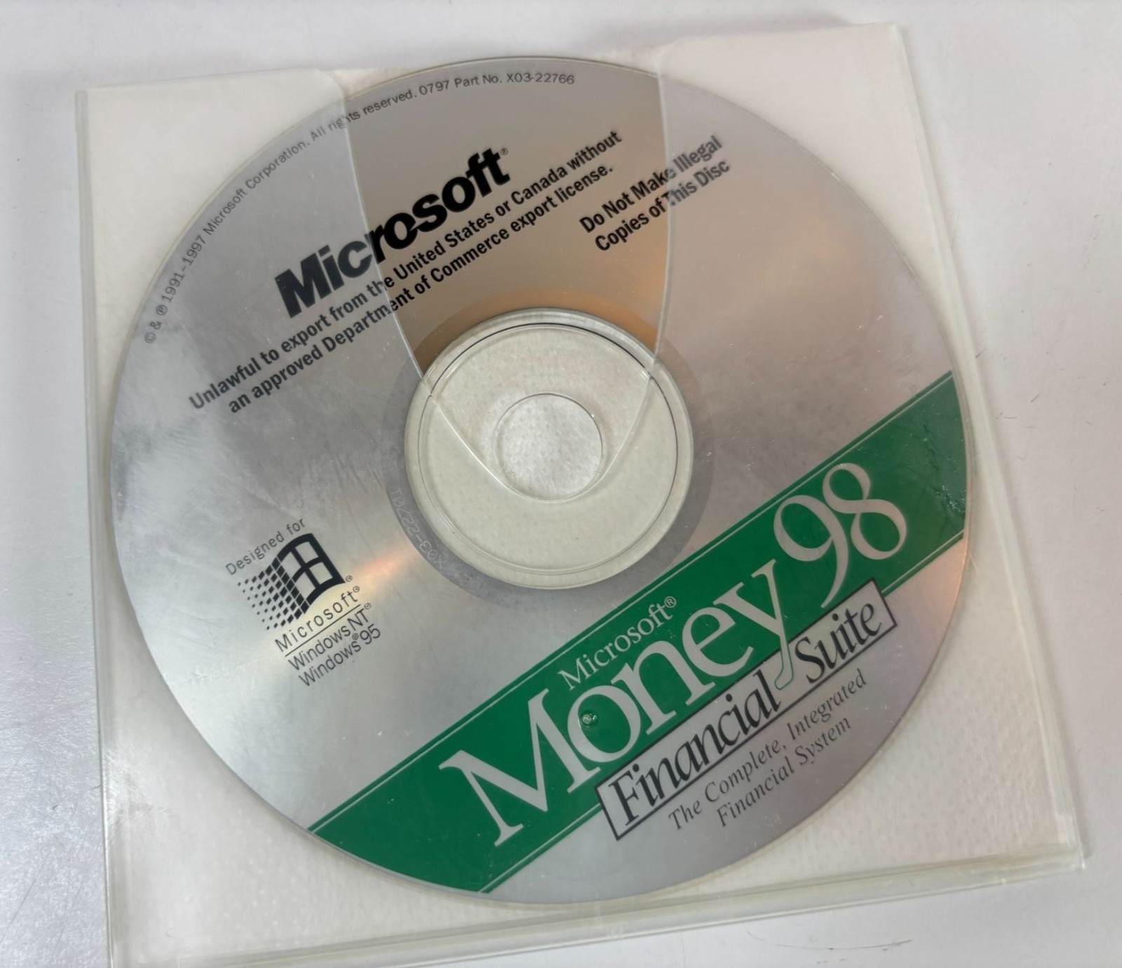Rare Microsoft Money 98 Financial Suite CD-ROM For Windows 95/NT - Vint-Software