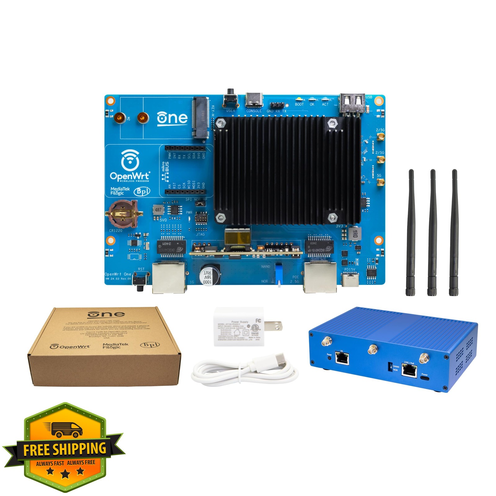 WayPonDEV Banana Pi WiFi 6 OpenWrt Router Board