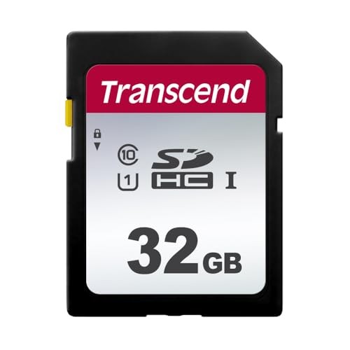 Transcend SD Card 32GB UHS-I U1 Class 10 TS32GSDC300S-E NEW