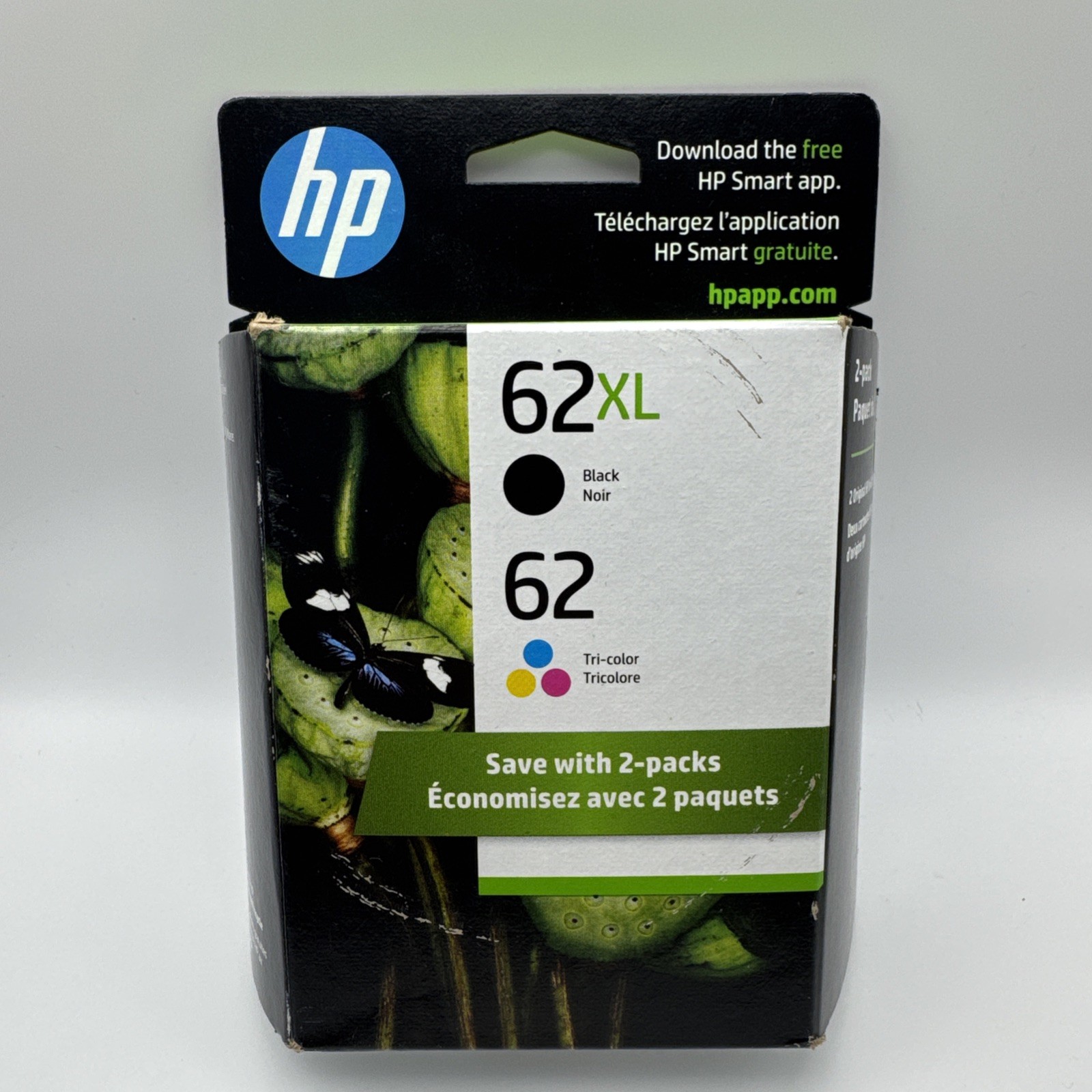 HP 62XL Black & 62 Color Ink Cartridges Genuine Factory, Sealed ￼ Exp 12/23