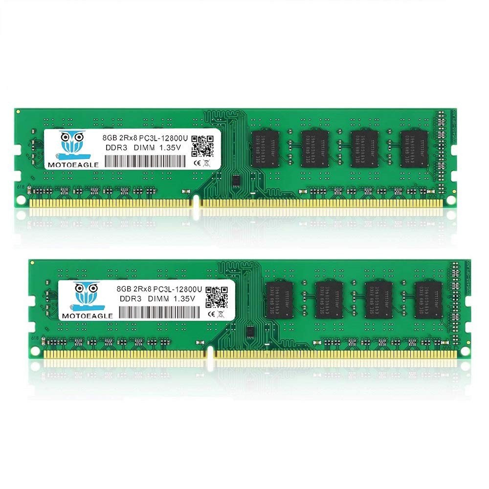 16GB Kit (2x8GB) DDR3L 1600MHz UDIMM Desktop RAM PC3L-12800U 240-Pin Non-ECC