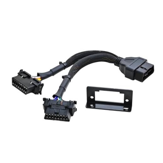 Underdash OBD2 Splitter Y Cable, 1 Male to 2 Female OBDII Harness Adapter, 16