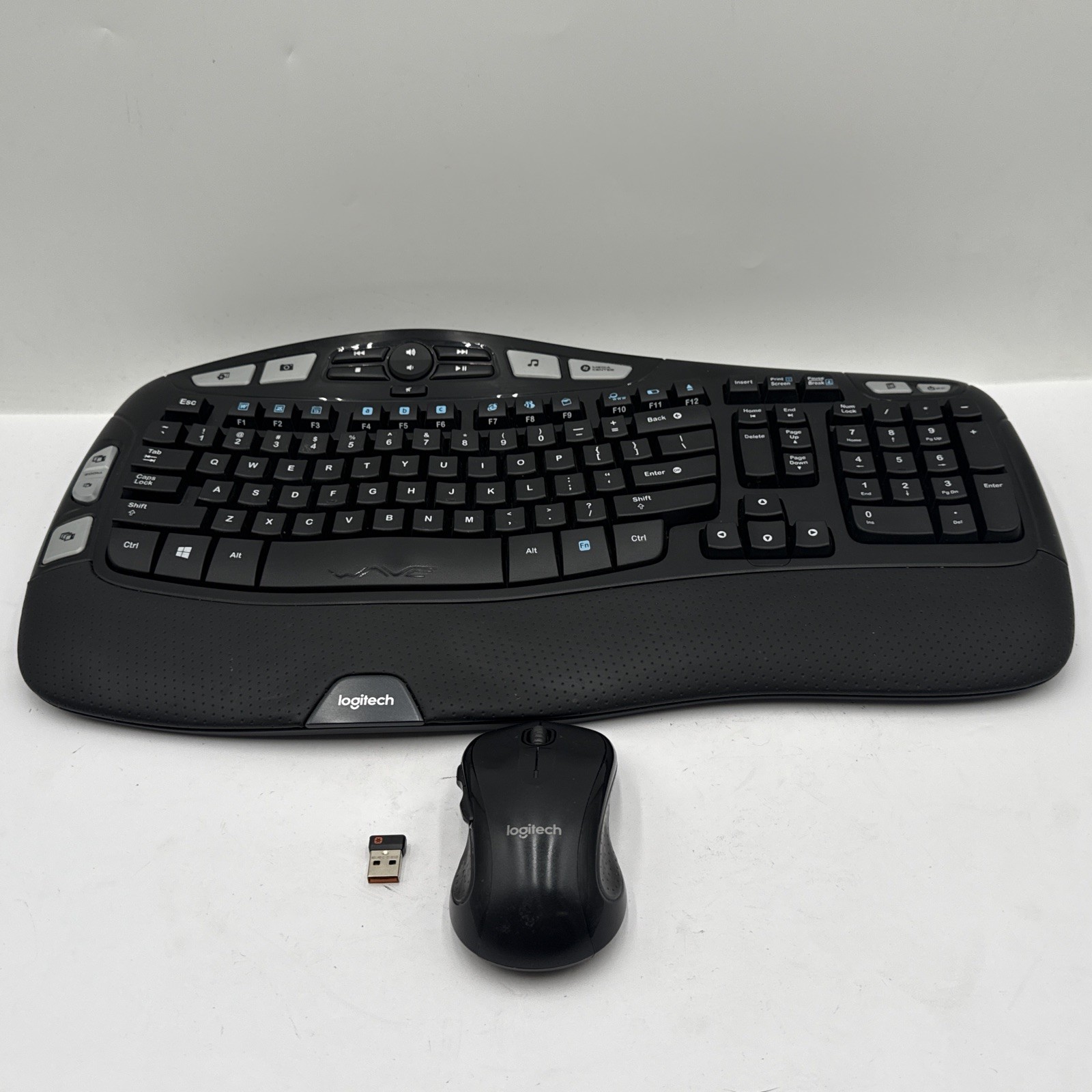 Logitech MK550 Comfort Wave K350 Wireless Keyboard M510 Mouse Combo w/USB