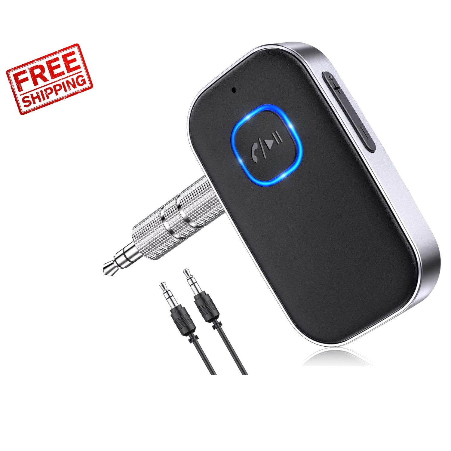Crystal-Clear Sound Bluetooth Receiver with Built-In Mic & Navigation Support