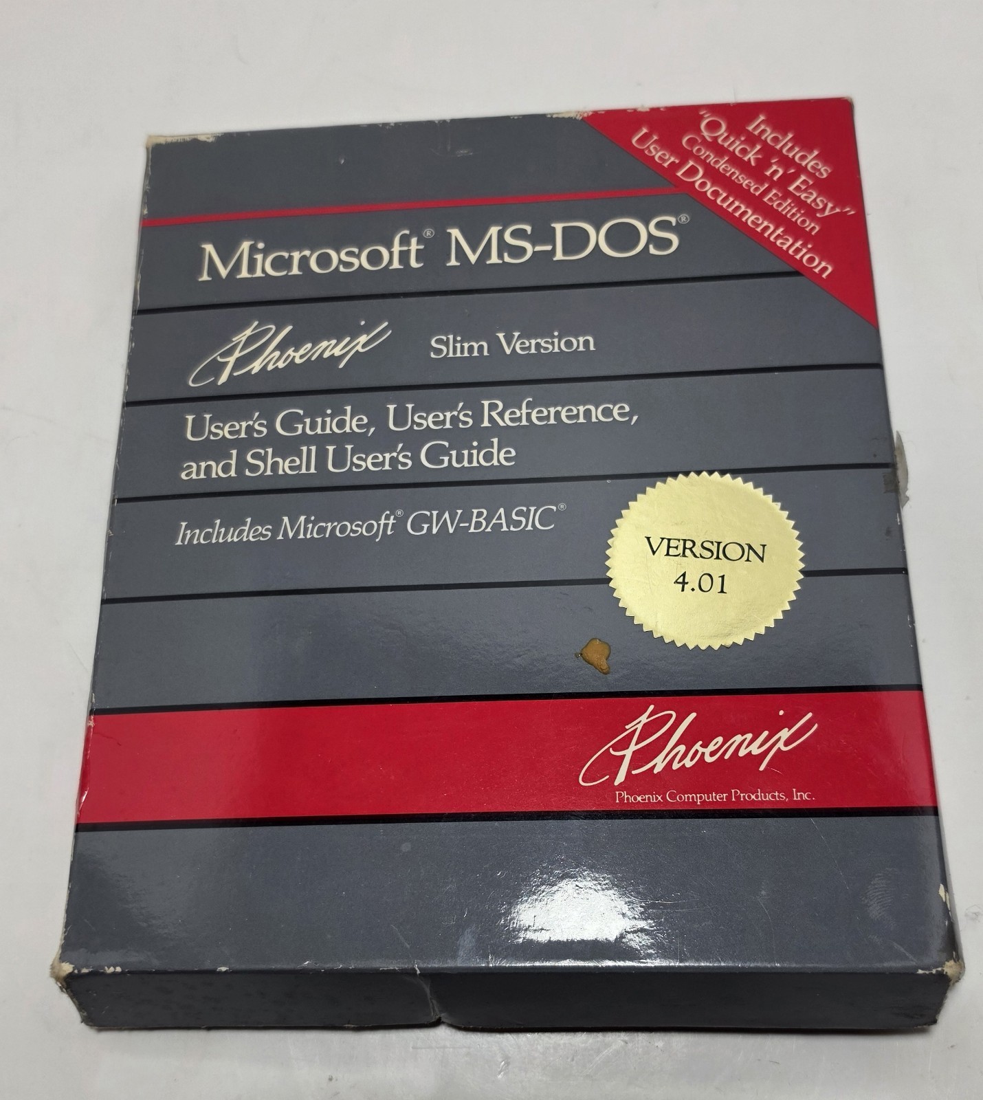 Phoenix Microsoft MS-DOS Operating System Version 4.01 w/GW Basic 