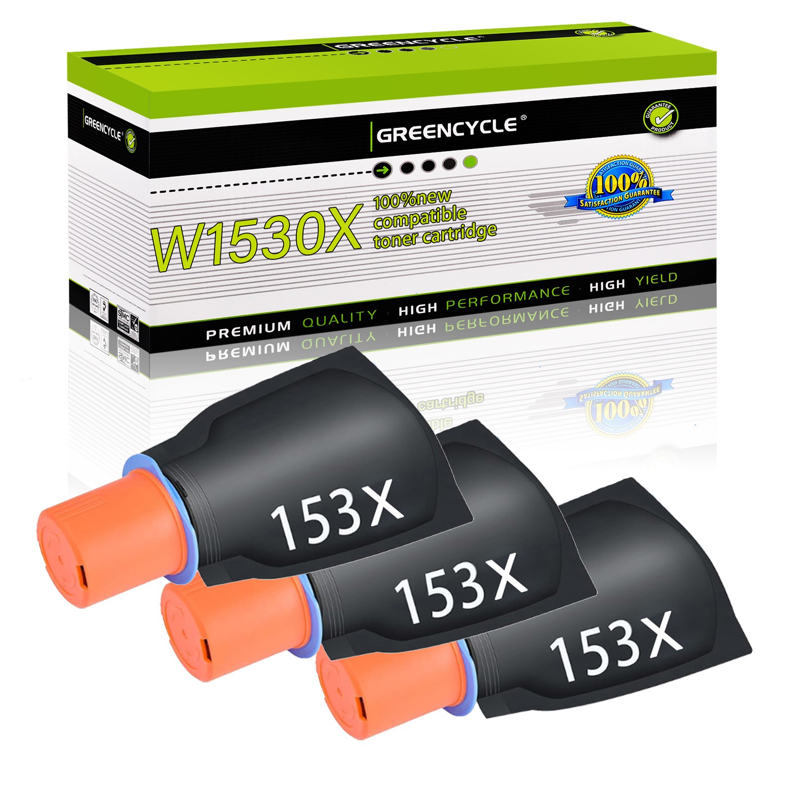3PK Compatible HP 153X Toner Reload Kit for Laserjet Tank 2504dw MFP 2604sdw