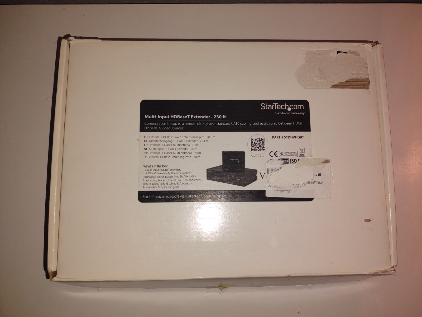 Multi-Input HDBaseT Extender with Built-in Switch - DisplayPort, VGA and HDMI 