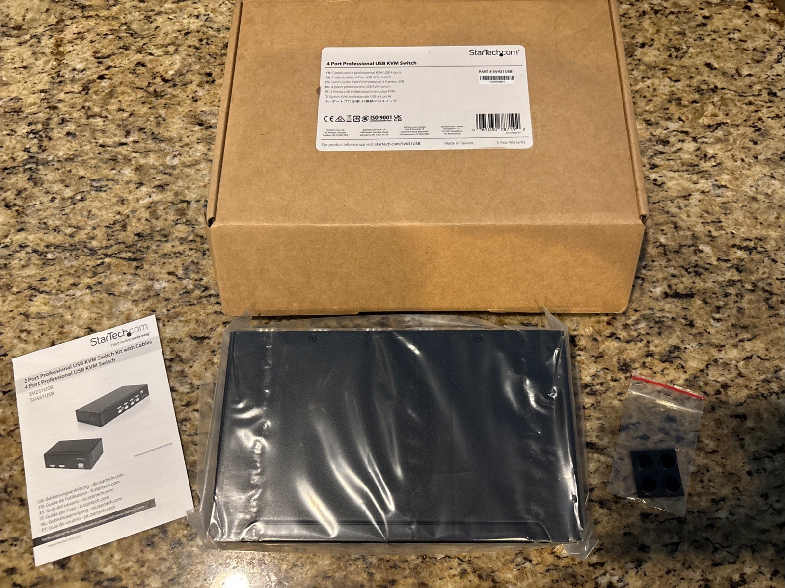 StarTech 4 port Professional USB KVM Switch SV431USB *NO POWER ADAPTER*