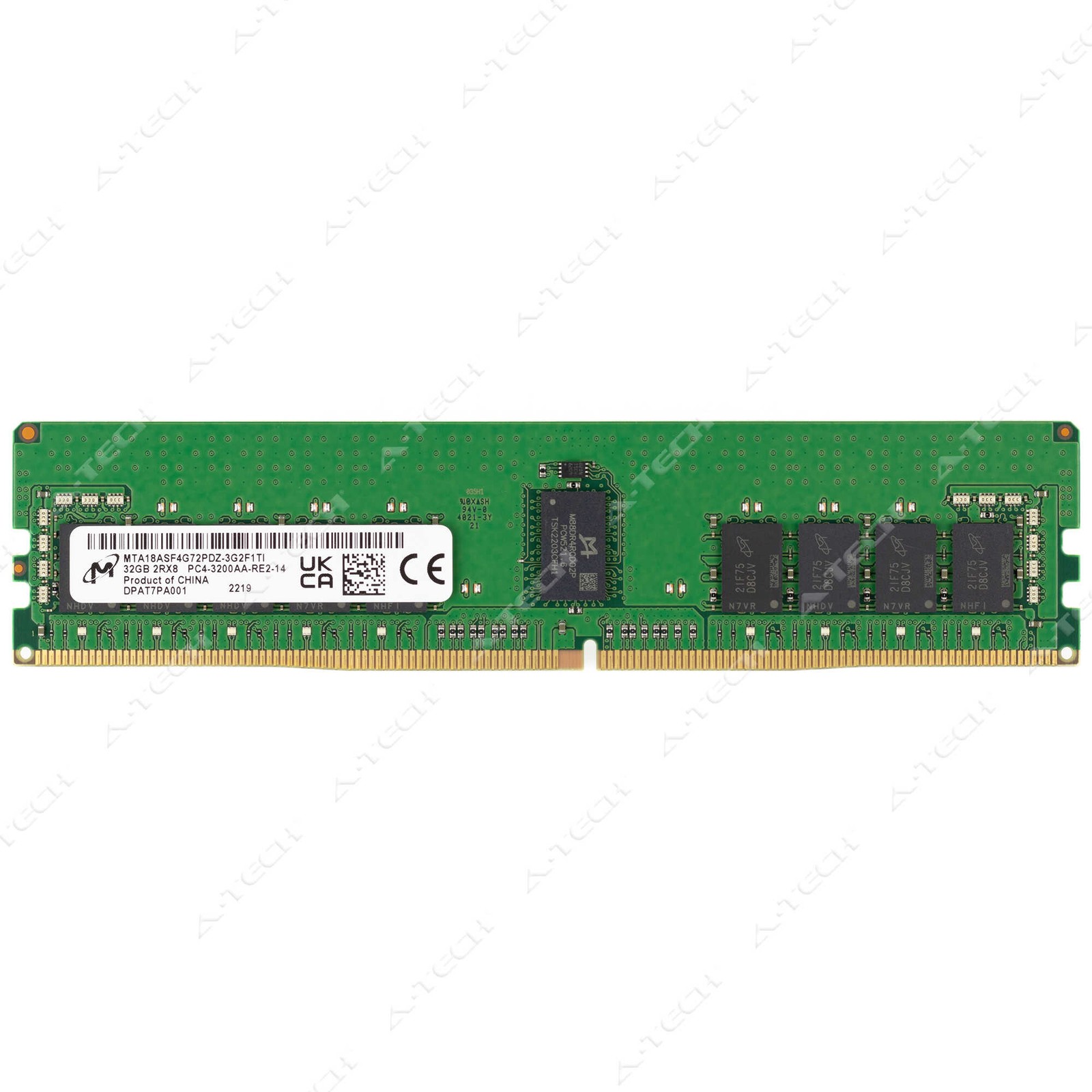 Micron 32GB DDR4 PC4-25600 ECC RDIMM Server Memory RAM (MTA18ASF4G72PDZ-3G2F1)