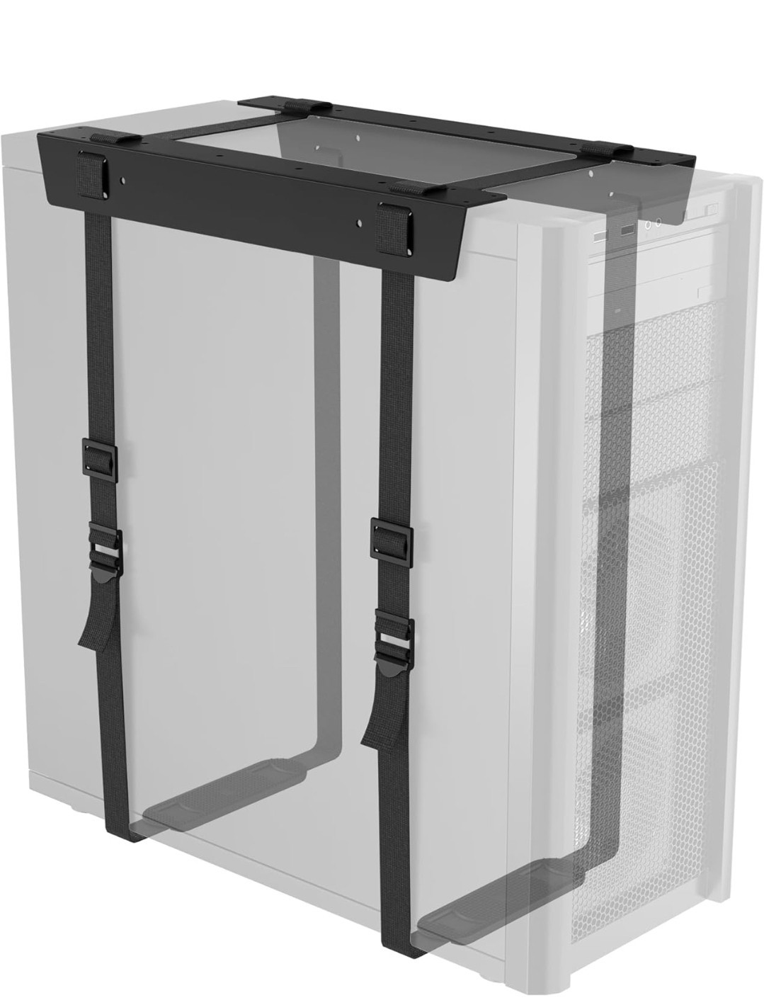 BONTEC Under Desk PC Mount Adjustable CPU Tower Holder Steel Bracket 44lb New