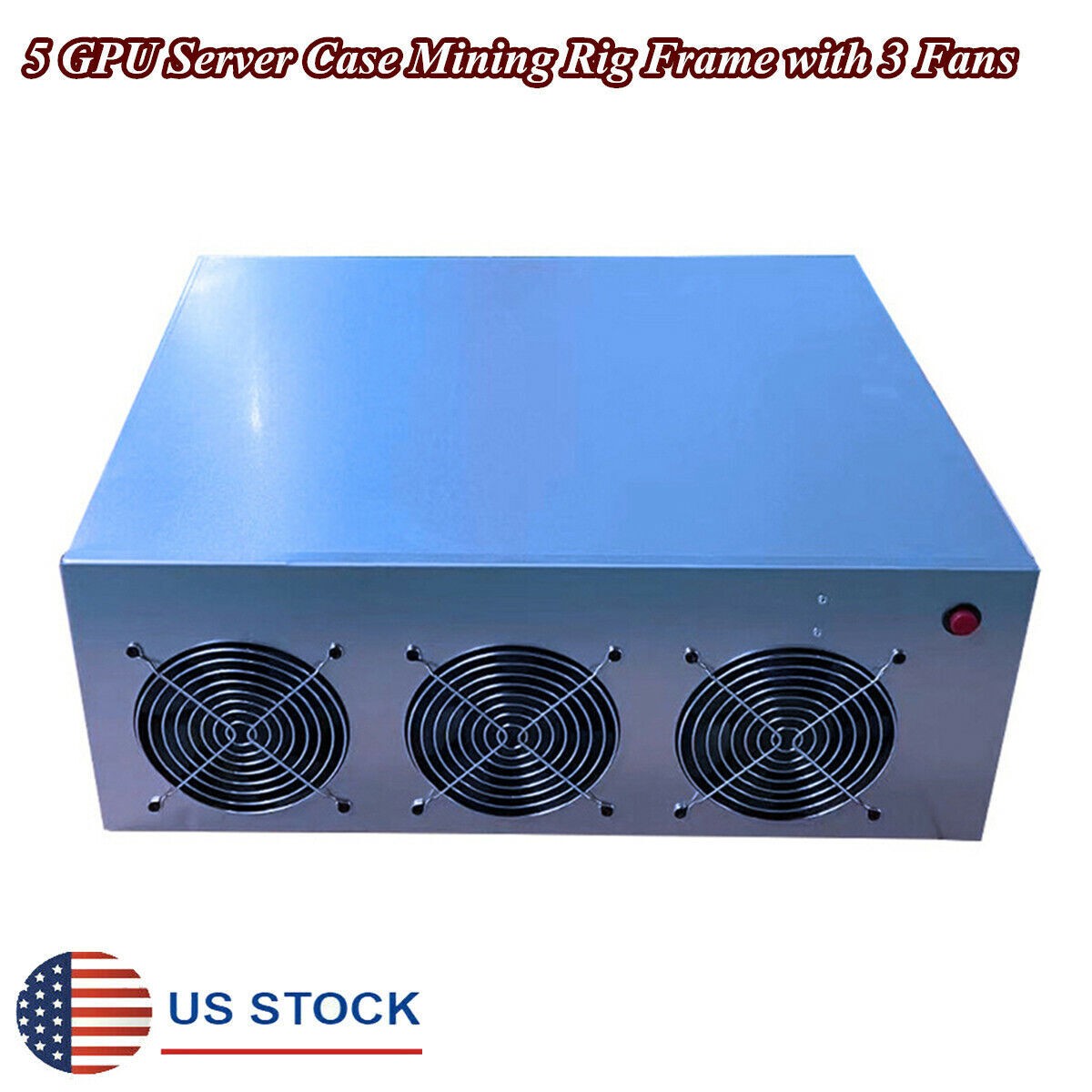 5 Graphics Cards Server Case Frame Mining Rig Case For X79 Motherboard