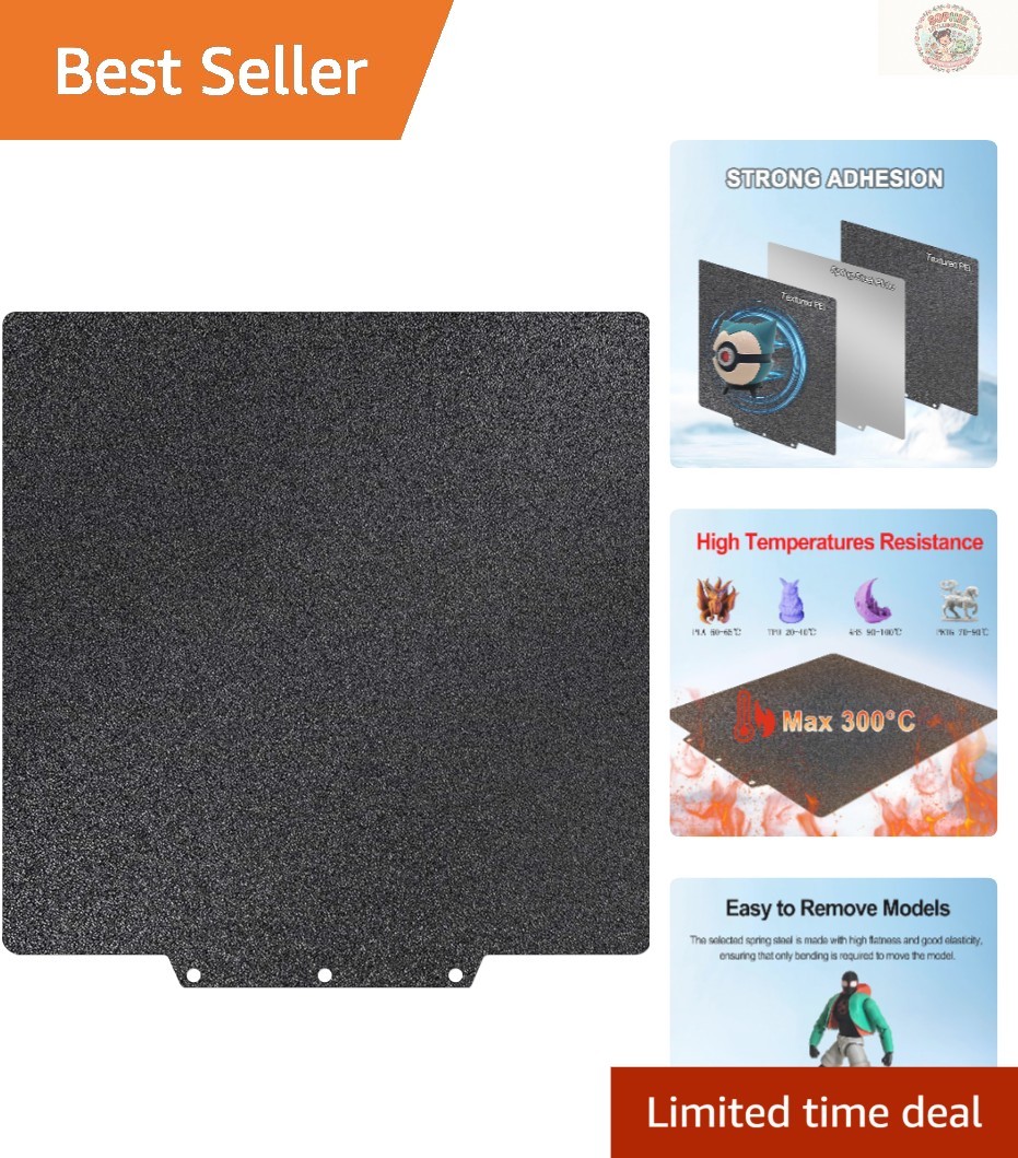 Black PEI Build Plate 235x235mm for Adventurer AD5X/5M Pro - Durable & Versatile