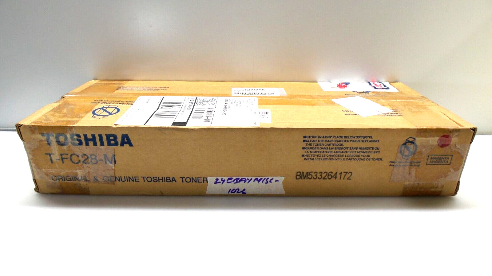 1 Pair Original & Genuine Toshiba Black T-FC28-K/Magenta T-FC28M Toner Cartridge