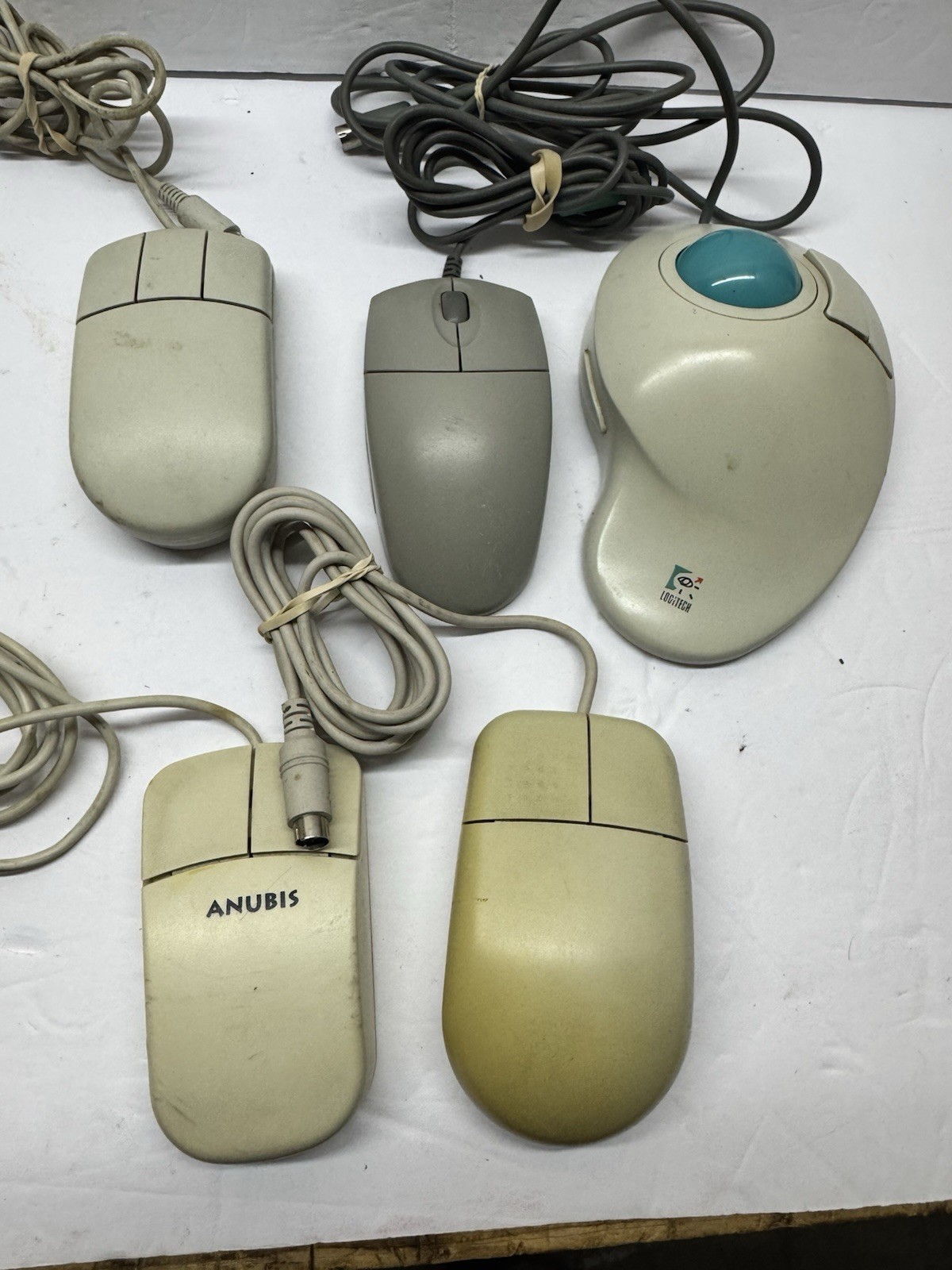 Vintage PS/2 & PC  Mouse Track Ball 5x Lot Pa Logitech Others Good