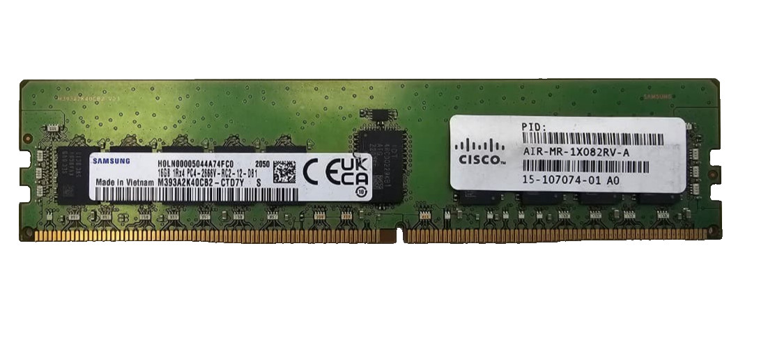 Samsung 16GB DDR4 ECC RDIMM PC4-2666V-RC2 Server RAM Cisco AIR-MR-1X082RV-A