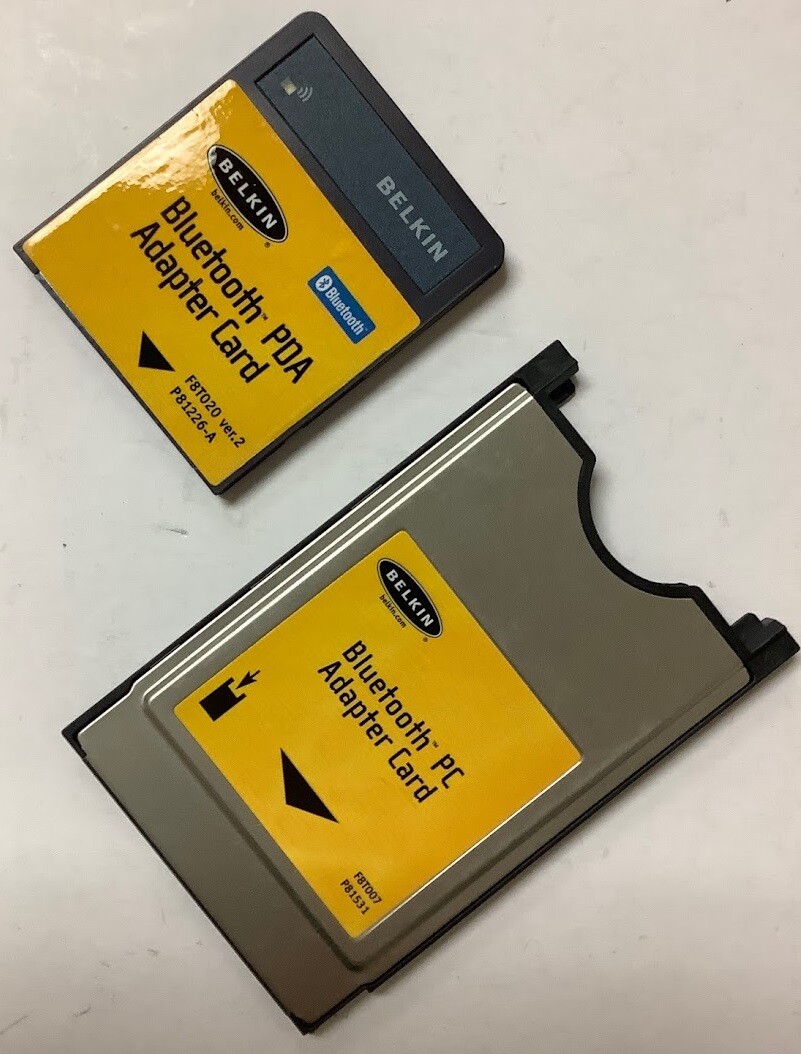 Belkin Bluetooth PDA CF PC PCMCIA Combo Adapter Card F8T020 + F8T007