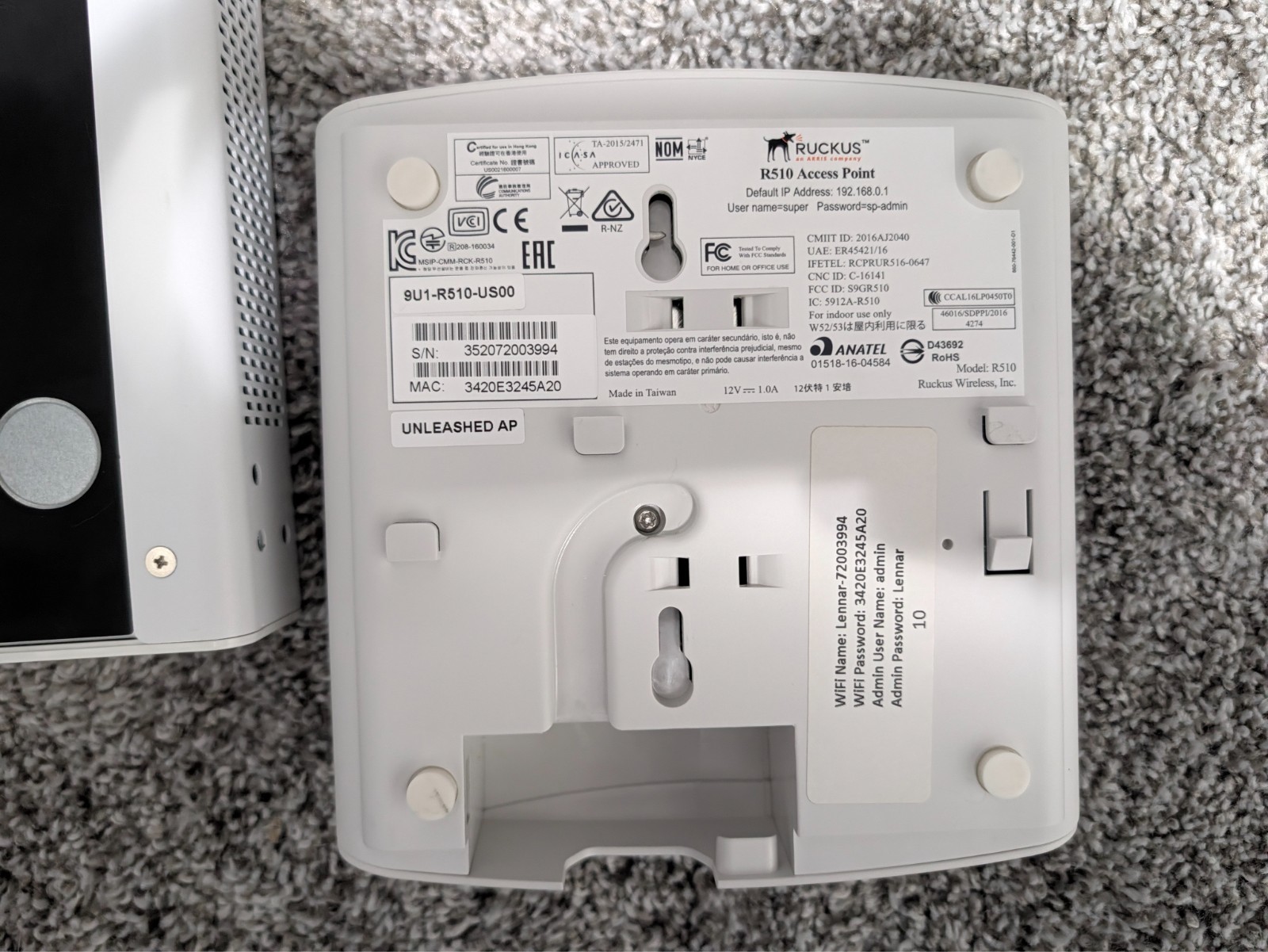 Set of 2 Ruckus R510 Wi-Fi Access Points