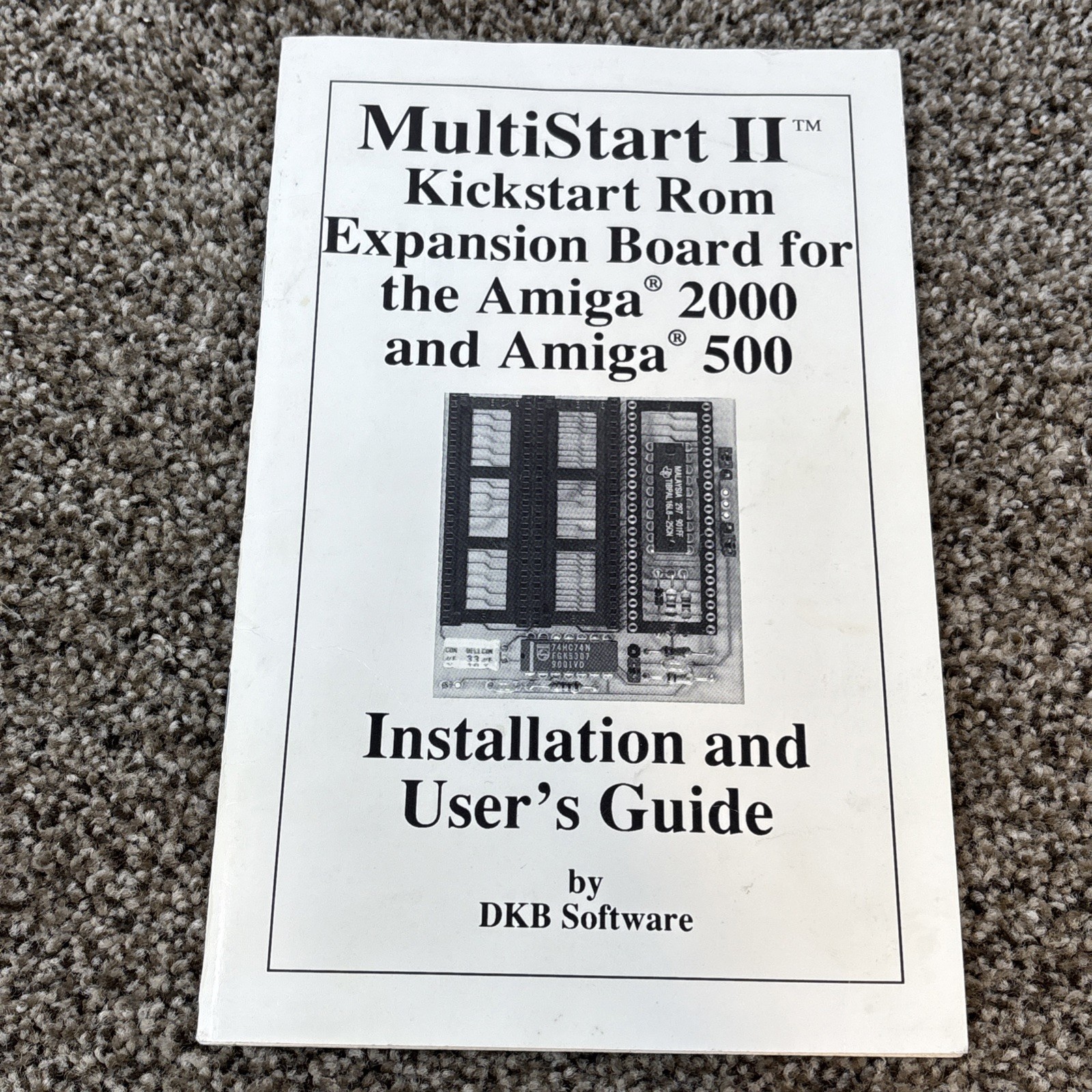 Multistart II Kickstart Rom Expansion Board For Amiga 2000 And 500 MANUAL ONLY