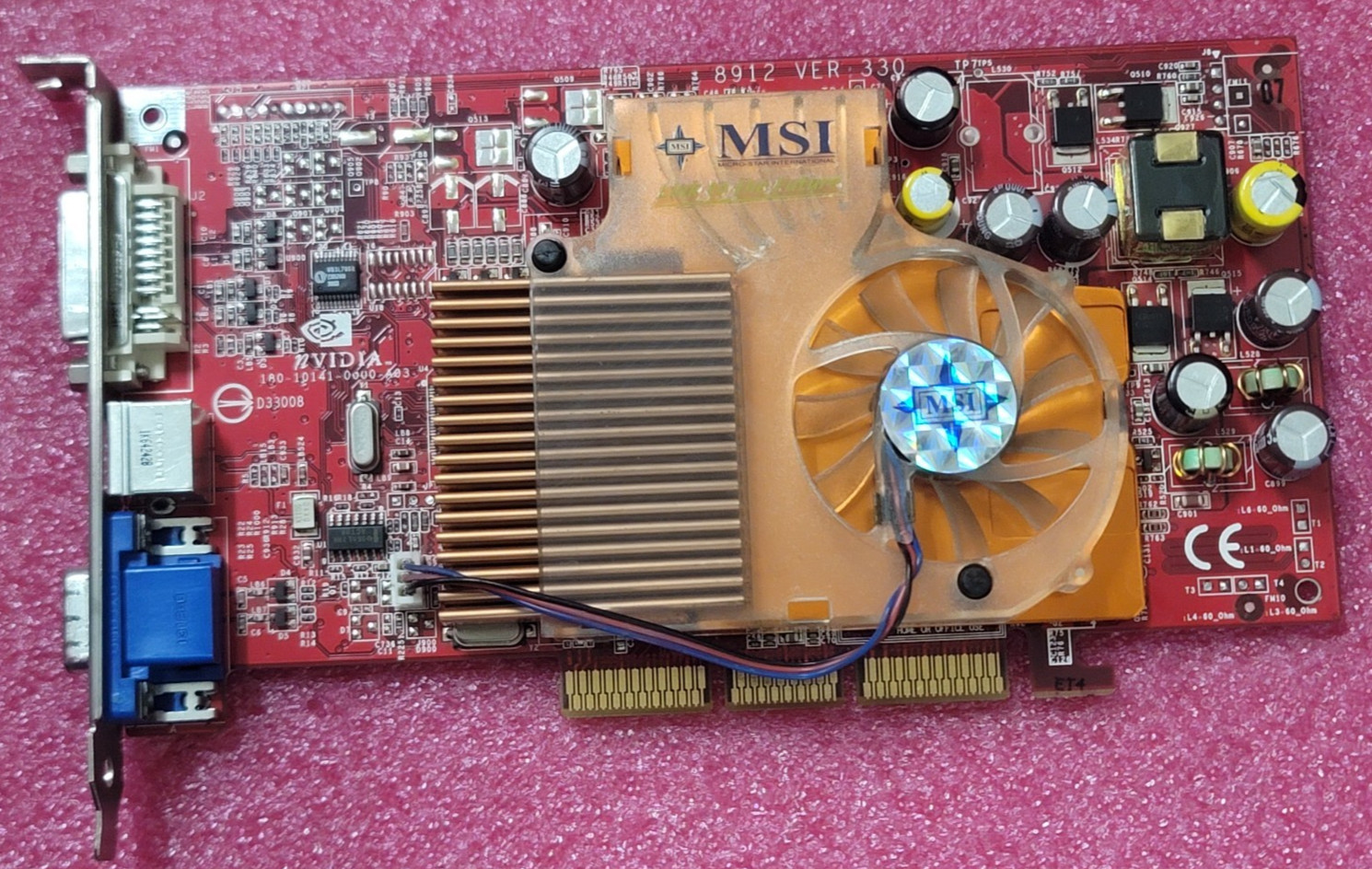 MSI nVidia FX5600 256MB VGA 4X/8X AGP GPU Video Card Retro Gaming Working #N89