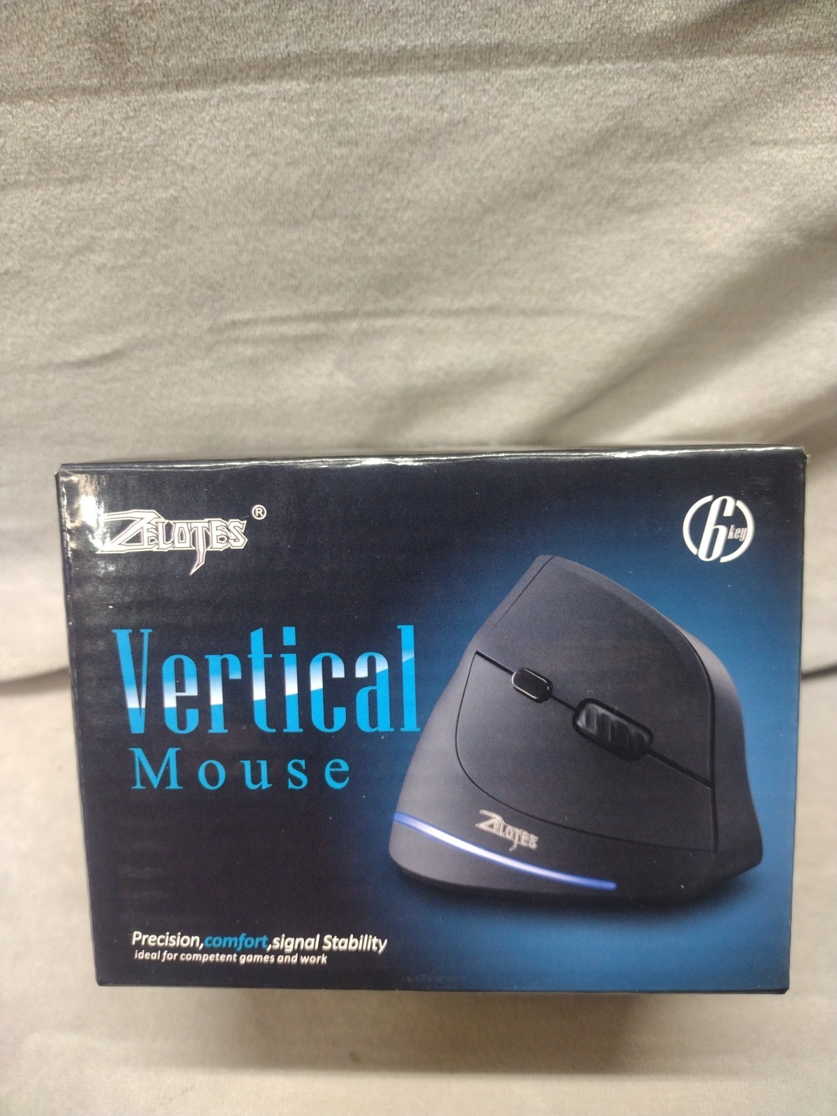 Zelotes C-18 Vertical Wired Gaming Mouse 11 Buttons 10000DPI Laptop PC - Black